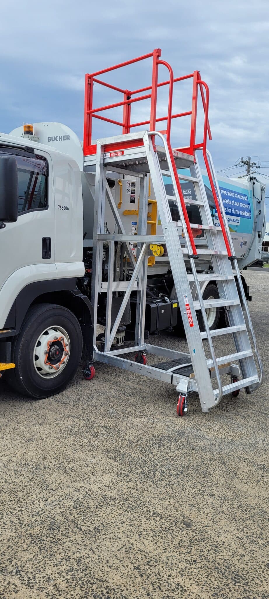 Core Engineering Depot EasyRaise mobile access steps with platform for safe climbing and working at height.