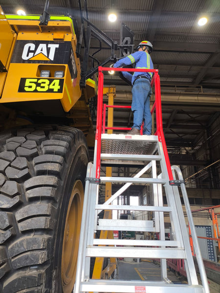 Core Engineering Depot EasyRaise mobile access steps with platform for safe climbing and working at height.