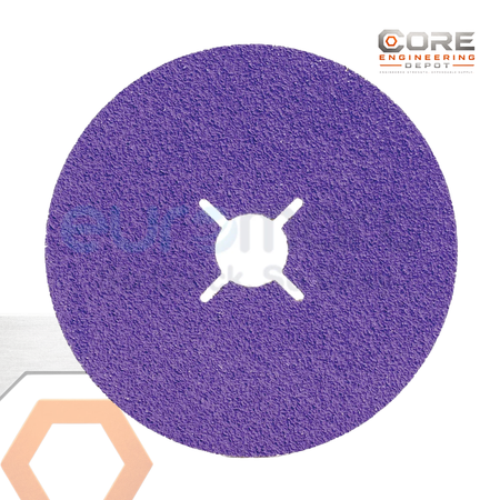 Ceramfibre Bora9 abrasive ceramic fibre disc by Core Engineering Depot, shown in a pack of two for bulk use.