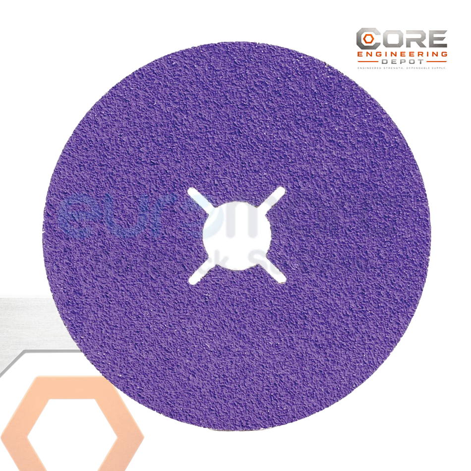 Ceramfibre Bora9 abrasive ceramic fibre disc by Core Engineering Depot, shown in a pack of two for bulk use.