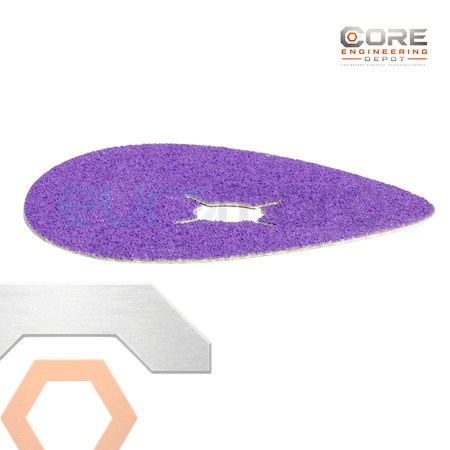Core Engineering Depot Deerfos Bora9 ceramic fibre disc pack, abrasive discs in bulk, showing multiple grey abrasive discs stacked together.