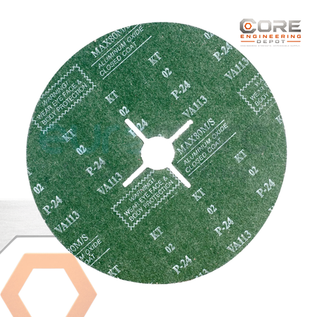 Core Engineering Depot Deerfos VA113 general purpose fibre disc set with six abrasives for grinding and finishing tasks.