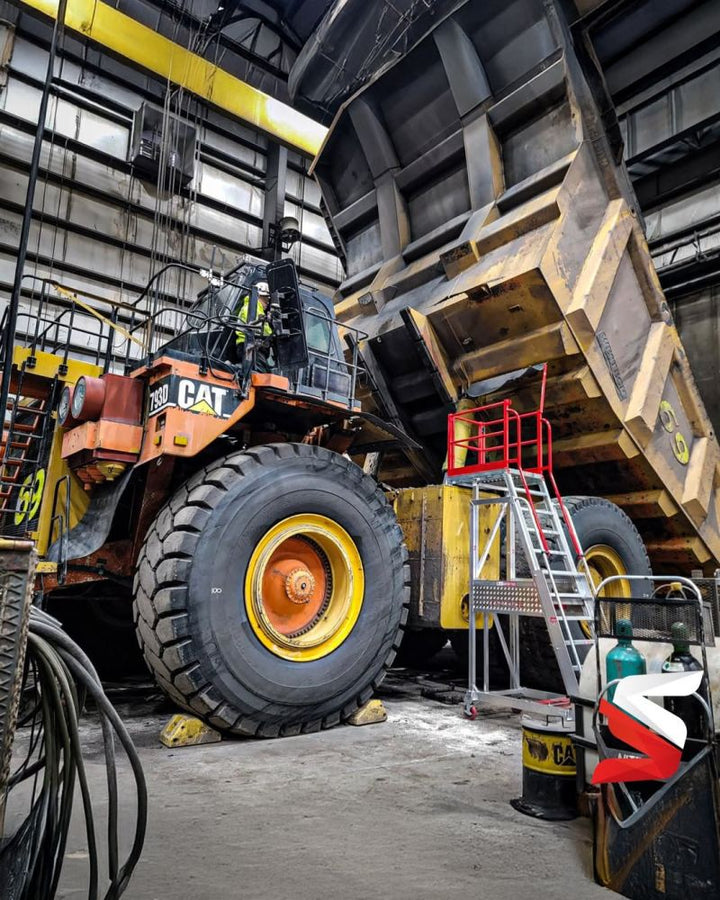 EasyRaise mobile access steps with platform for safety and convenience, designed for secure climbing and working at height.