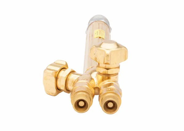 Harris Professional High Flow Handle (432) gas torch handle with flashguards, designed for high performance welding and cutting tasks.
