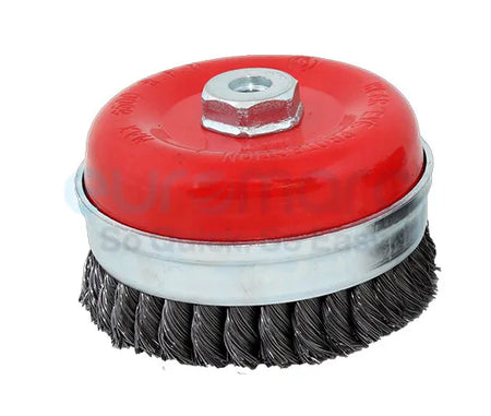 Core Engineering Depot ELITE Twist Knot Cup Brush 125mm for angle grinders, ideal for cleaning and surface preparation.