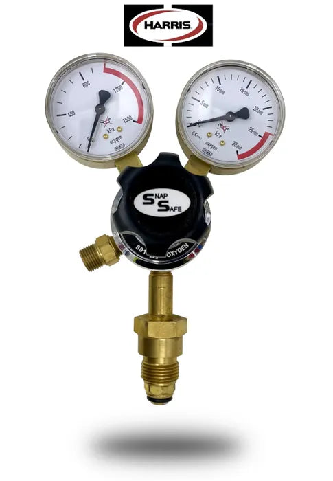 Core Engineering Depot Harris Gas Kit - Original Professional for oxy/LPG, shown with gas connectors and hoses in a professional setup.