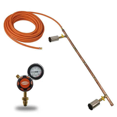 Core Engineering Depot Harris 2 Burner Rail System header tube, 60mm diameter, 1 meter length for heating equipment installation
