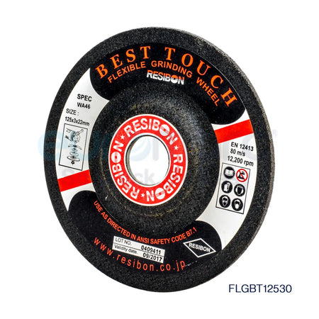 Core Engineering Depot Resibon Best Touch flexible grinding disc WA46, 125x3x22mm, abrasive disc for grinding and polishing tasks.