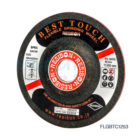Flexible Resibon Best Touch grinding disc from Core Engineering Depot, 125mm size, 3mm thickness, for abrasive grinding applications