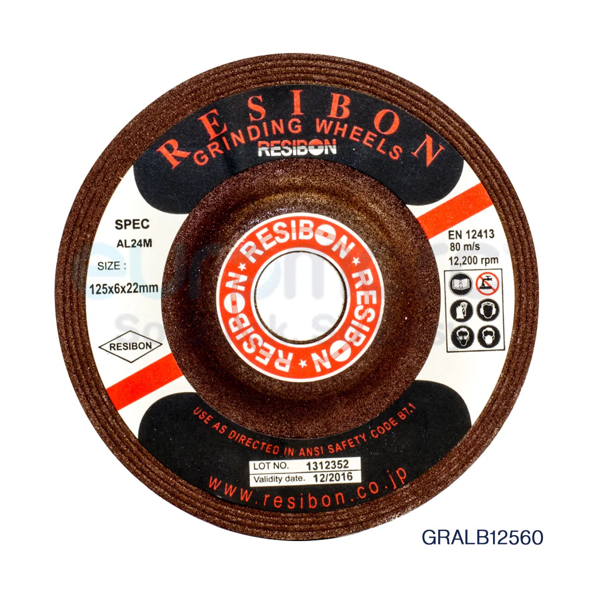 Set of 10 Resibon Aluminium Grinding Discs by Core Engineering Depot, 125x6x22mm abrasive discs for metal grinding and cutting.