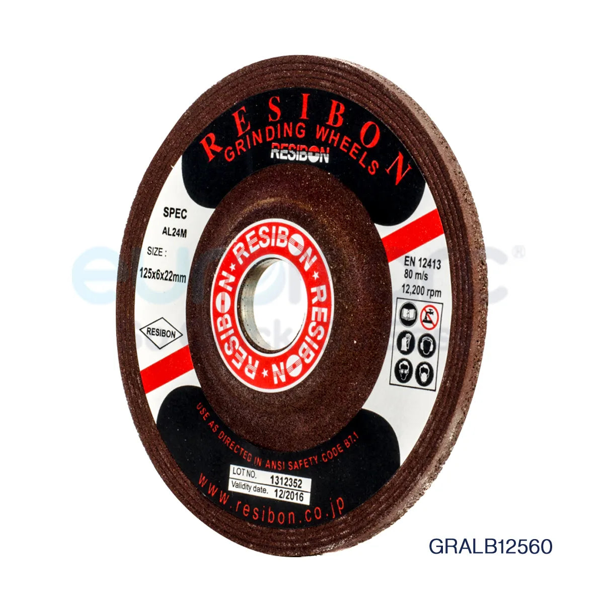 Set of 10 Resibon aluminium grinding discs by Core Engineering Depot, 125x6x22mm abrasive discs for metal grinding.
