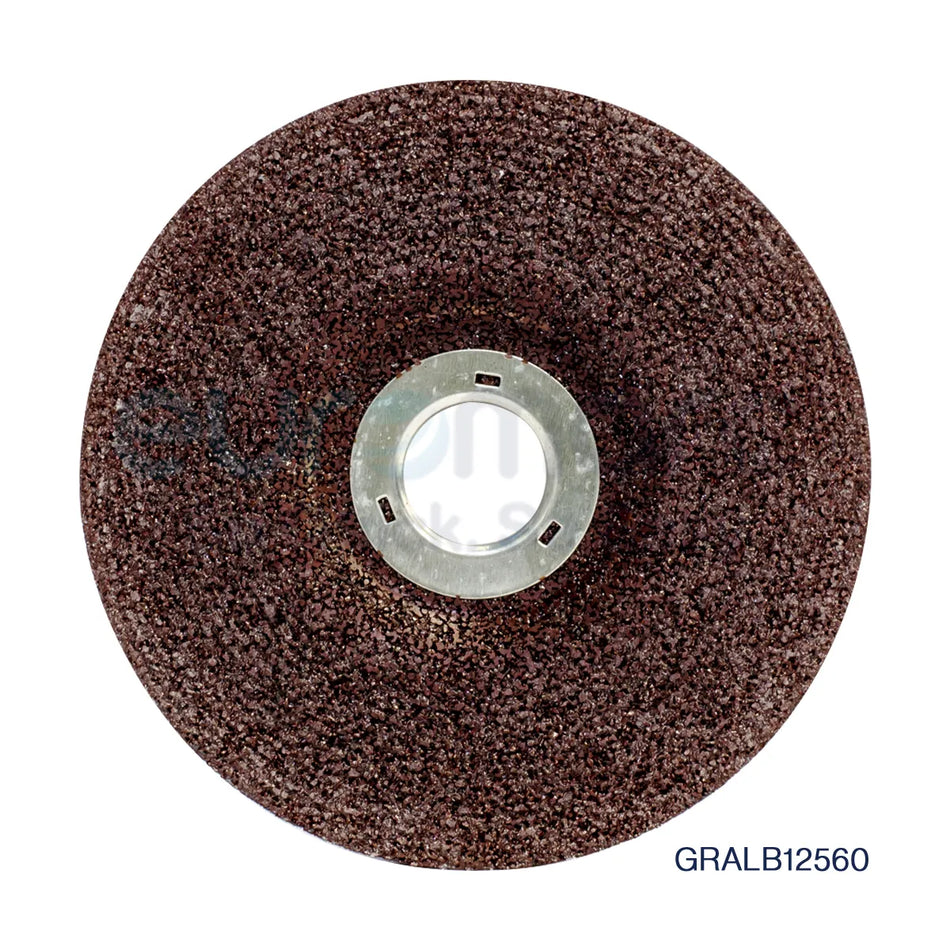Set of ten Core Engineering Depot Resibon aluminium grinding discs, 125x6x22mm, for abrasive grinding and metalworking.