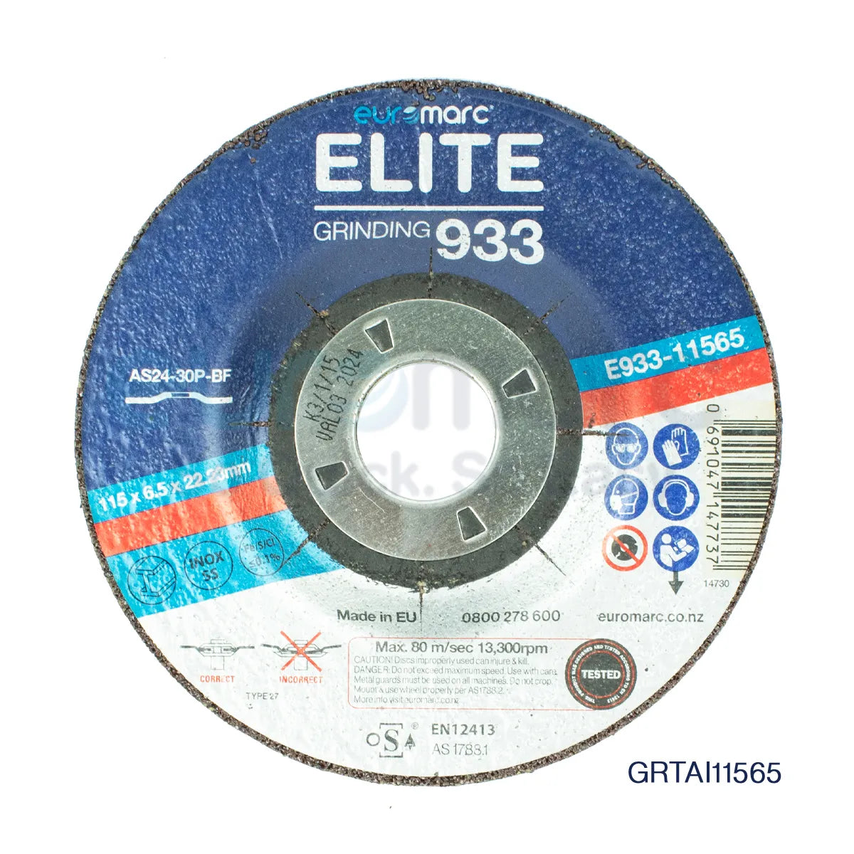 10-pack of Core Engineering Depot ELITE 933 grinding discs for abrasive grinding and cutting applications.