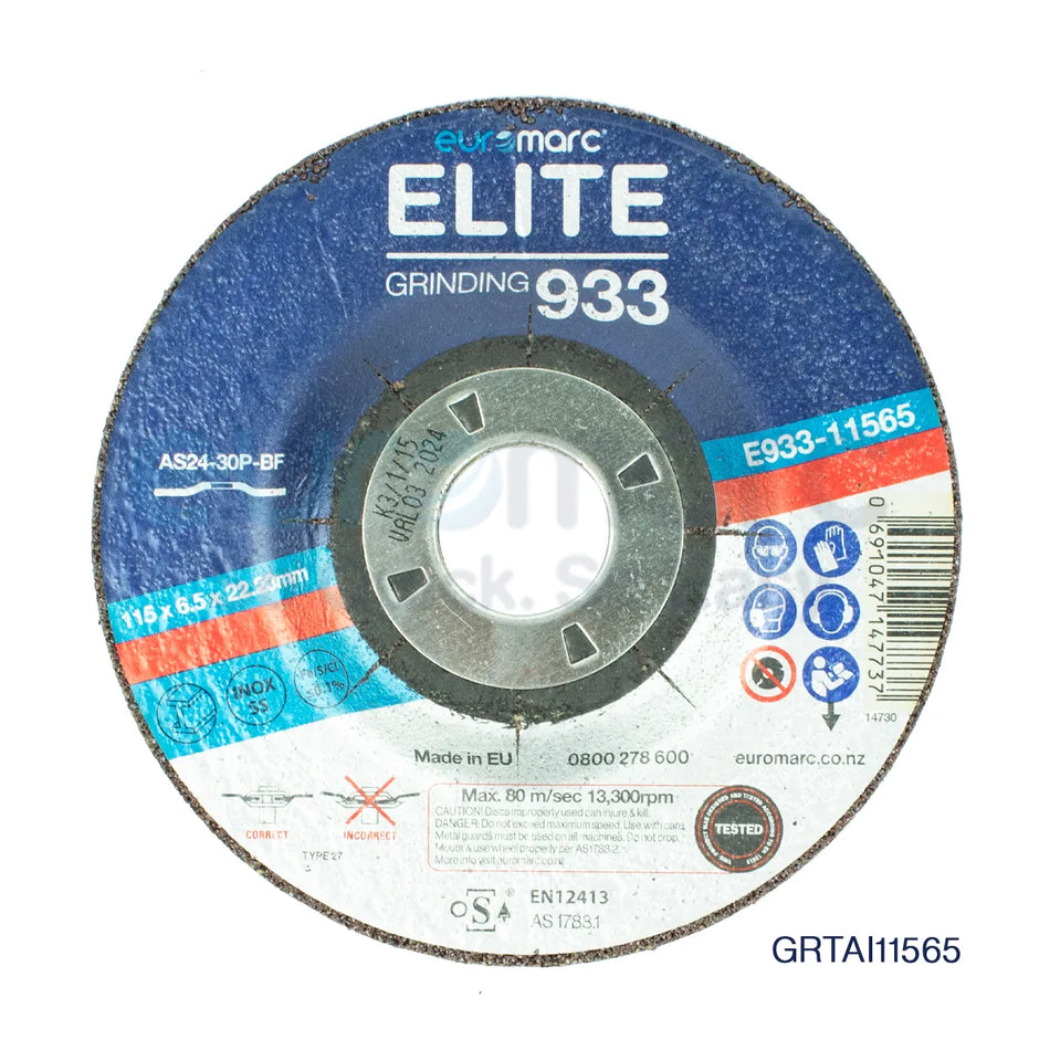 10-pack of Core Engineering Depot ELITE 933 grinding discs for abrasive grinding and cutting applications.