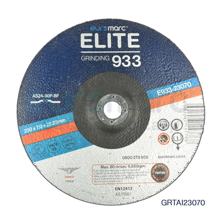 Set of 10 Core Engineering Depot ELITE 933 230mm grinding discs for abrasive grinding and metal work.