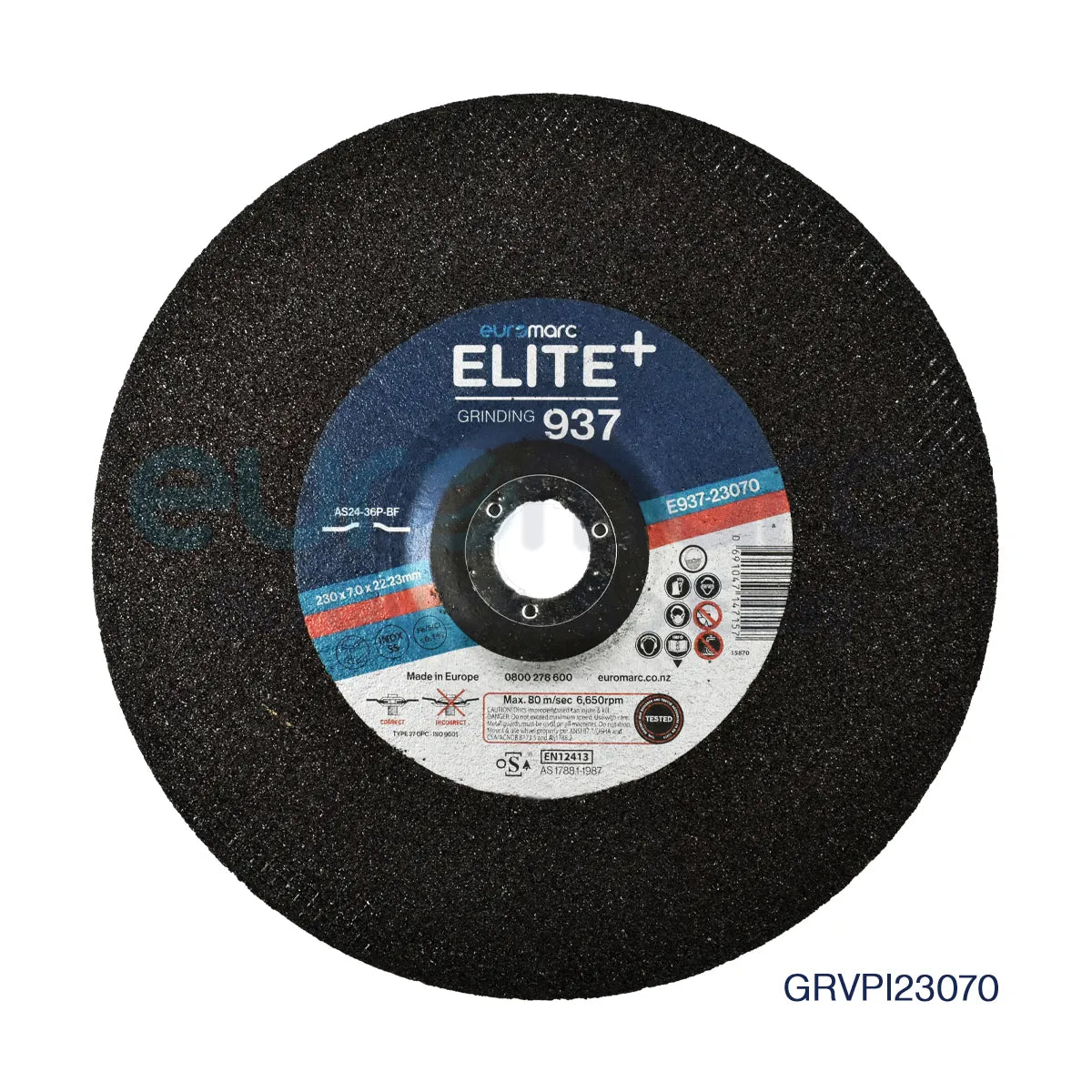 Core Engineering Depot ELITE+ Grinding Disc 937, 10-pack, 230x7x22mm abrasive disc for grinding applications