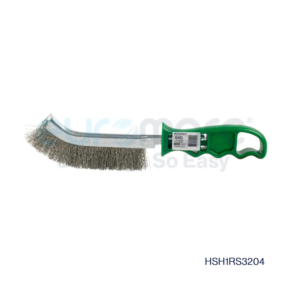 Core Engineering Depot Euromarc ELITE 1-Row Hand Brush with handle, wire bristles, and ergonomic grip for cleaning and scrubbing tasks.