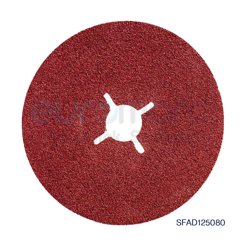 Pack of 10 Deerfos VA113 general purpose fibre abrasive discs, 80 grit, for grinding and surface finishing.