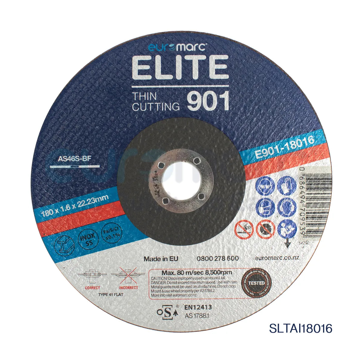 Set of 10 ELITE Thin 901 cutting discs by Core Engineering Depot, 180mm abrasive discs for metal cutting.