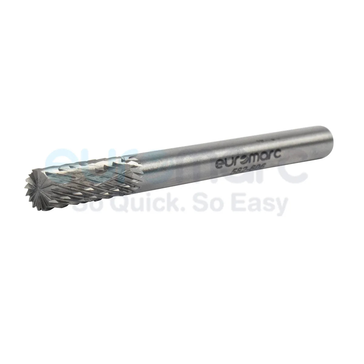 Core Engineering Depot Elite Burr 582 SB cylindrical end cutting tool with double cut design, shown in a close-up image.