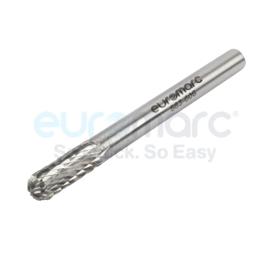 Core Engineering Depot Elite Burr 583 SC cylinder ball nose double cut cutting tool with 6x16x6mm dimensions, ideal for precision machining.