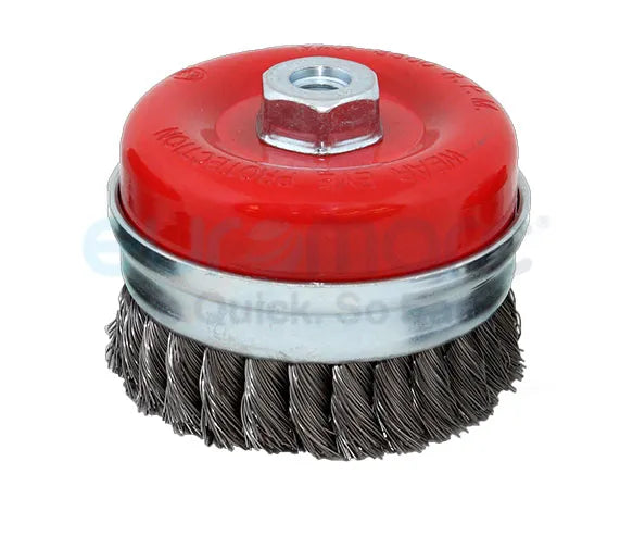Core Engineering Depot ELITE Twist Knot Cup Brush, 125mm abrasive tool for angle grinders with twist knot design.