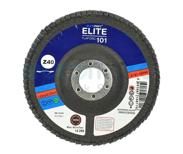 A pack of 10 Core Engineering Depot ELITE Flap Disc 101 abrasive discs for grinding and polishing metal surfaces.